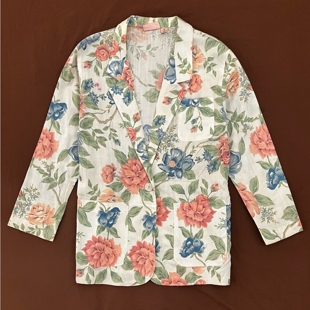 Urban outfitters floral vintage lightweight blazer